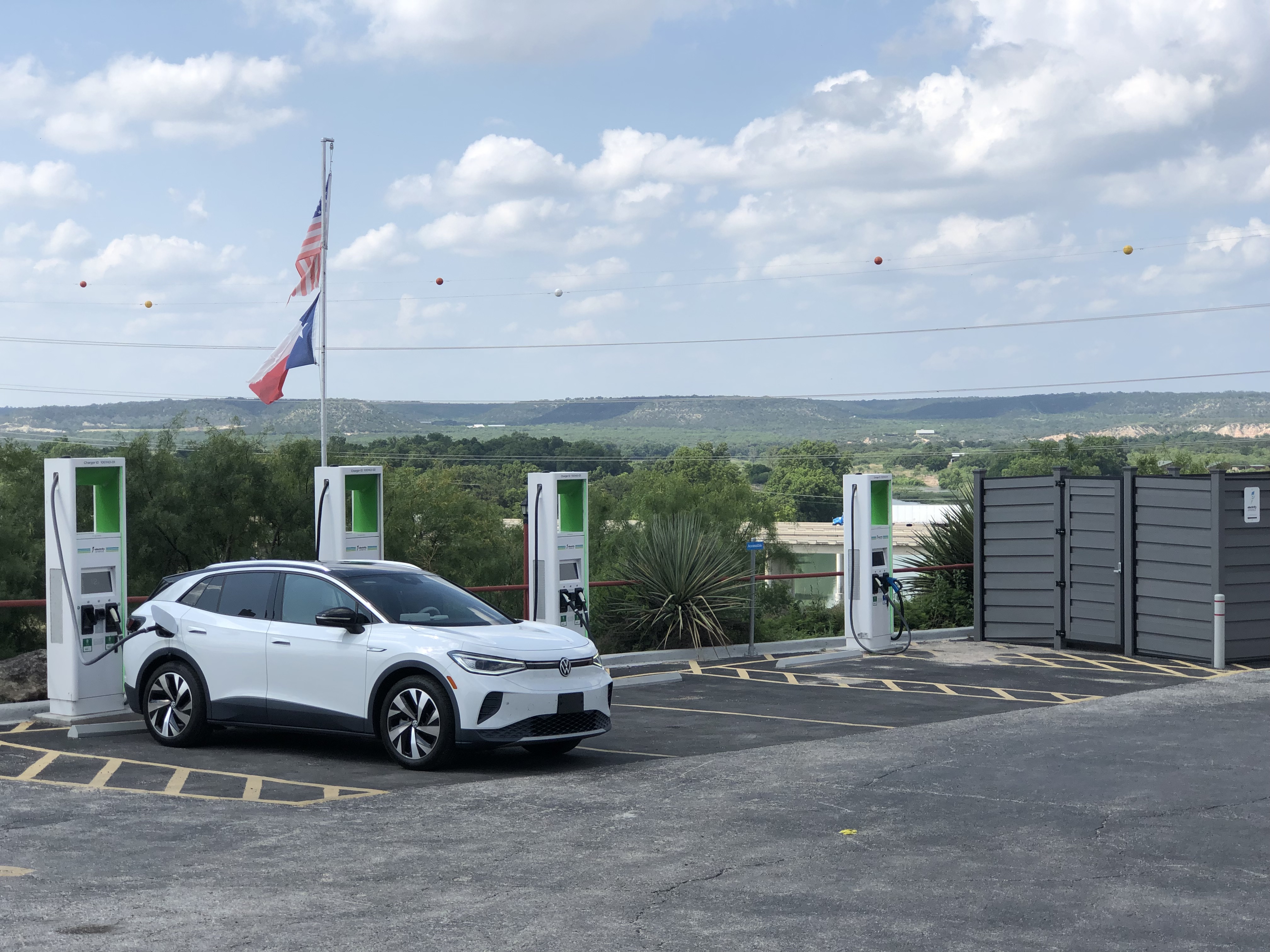 Electric vehicle charging during a road trip